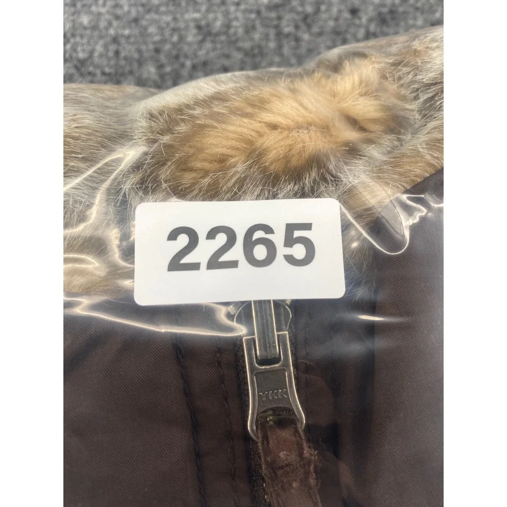 Banana Republic Reversible Faux Fur Vest Womens Medium Brown Canvas Full Zip M